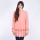 Embroidered coat "Melody" peach